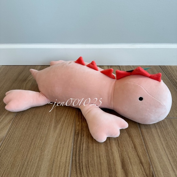Pink Dinosaur Weighted Plush Throw Pillow - Pillowfort - Picture 5 of 10